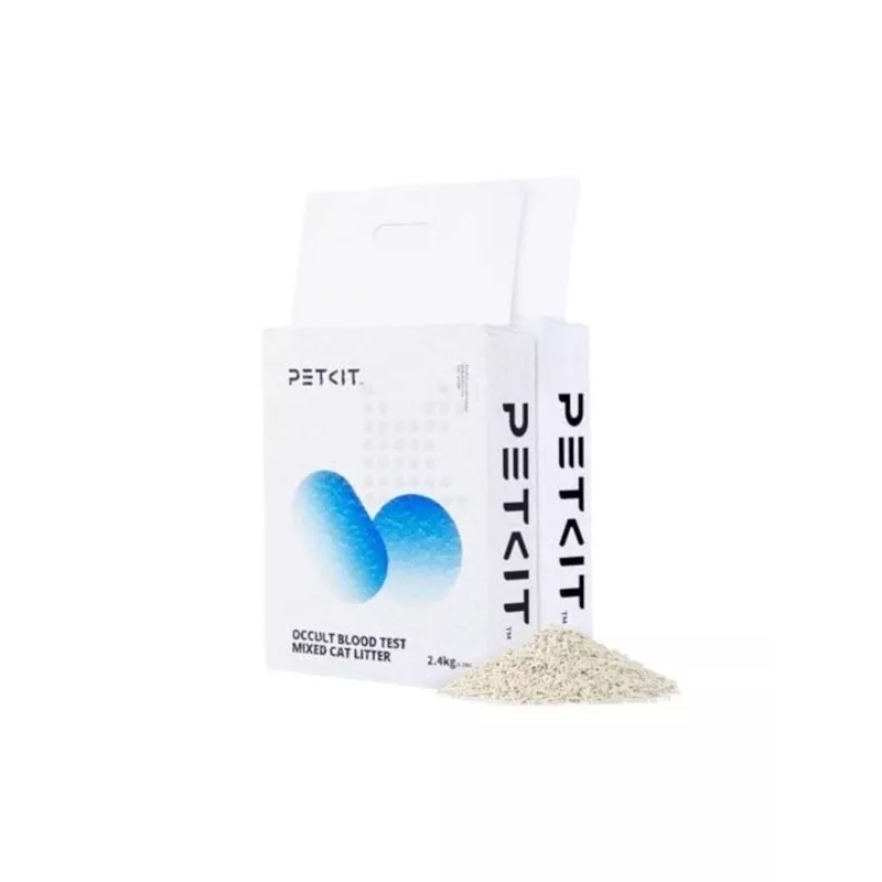 Arena aglomerante de tofu para gatos PETKIT PKCL08 — 4 bolsas, test de sangre oculta