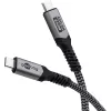 Cable USB-C Goobay con funda trenzada, USB4, 240 W, 40 Gbit/s, Power Delivery, 1,5 m (1,50 m, USB 4.0, 240 W), cable USB