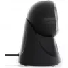 Lector de códigos de barras de sobremesa Qoltec para códigos 1D y 2D, escáner QR, negro