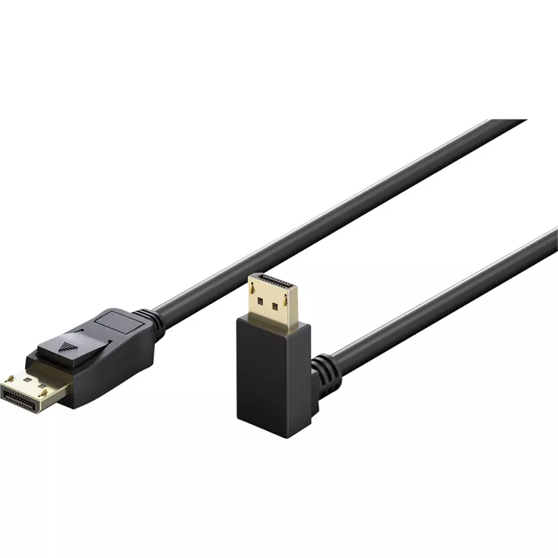 Goobay cable DisplayPort acodado a 90°, DisplayPort 2.0/2.1, 54 Gbit/s, 8K 144 Hz, 2 m