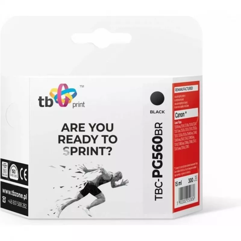Tinta, cartuchos para Canon Pixma TS5350 PG-560 TBC-PG560BR BK Remanufacturada (FC)