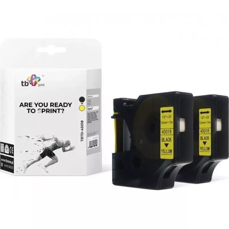Etiqueta para impresora TBP TBTD-45018., máquina de etiquetas, Amarillo