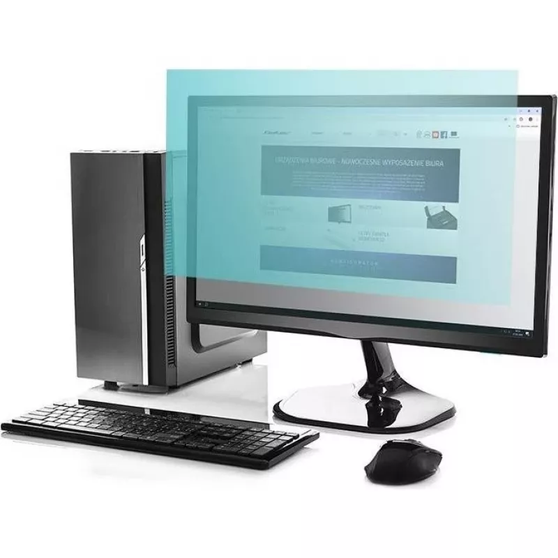 Filtro de luz azul Qoltec 24 16:9 protección ocular antirreflejos mate para monitor (24, 16:9), lámina protectora de pantalla
