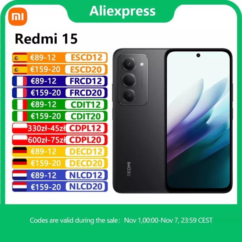 Xiaomi Redmi 15 4G (256GB, Viola Sabbioso, 6.90, Doble SIM Híbrida, 4G), Smartphone, Violeta