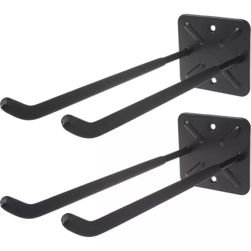 Set de doble gancho de pared MACLEAN MC-436 – estructura robusta de acero, para herramientas y almacenamiento
