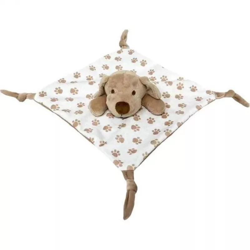 Peluche TULILO Milly perro beige 25x25 cm chupete suave para bebé
