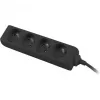 Lanberg, regleta, PS0-04E-0150-BK distribuidor de corriente 4 tomas AC interiores negro (4 uds., CEE 7/5, 1,50 m)