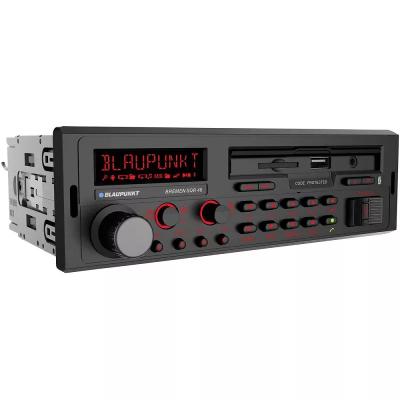 Blaupunkt Bremen SQR 46 DAB Radio para coche Sintonizador DAB+, Manos libres Bluetooth®, Diseño retro (2001018000000)
