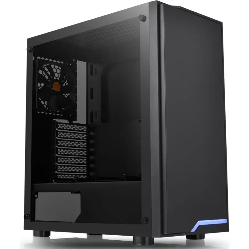 Thermaltake H100 TG torre MIDI negra