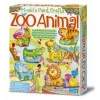 Set de moldeado en yeso 4m 4753 — moldes de animales del zoo para crear figuras de yeso