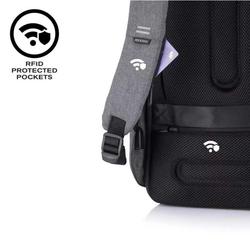 XD Design Bobby Hero XL P705.711 mochila antirrobo, portátil de 17 pulgadas, tablet de 12,9 pulgadas, puerto de carga USB, 20 l, negra