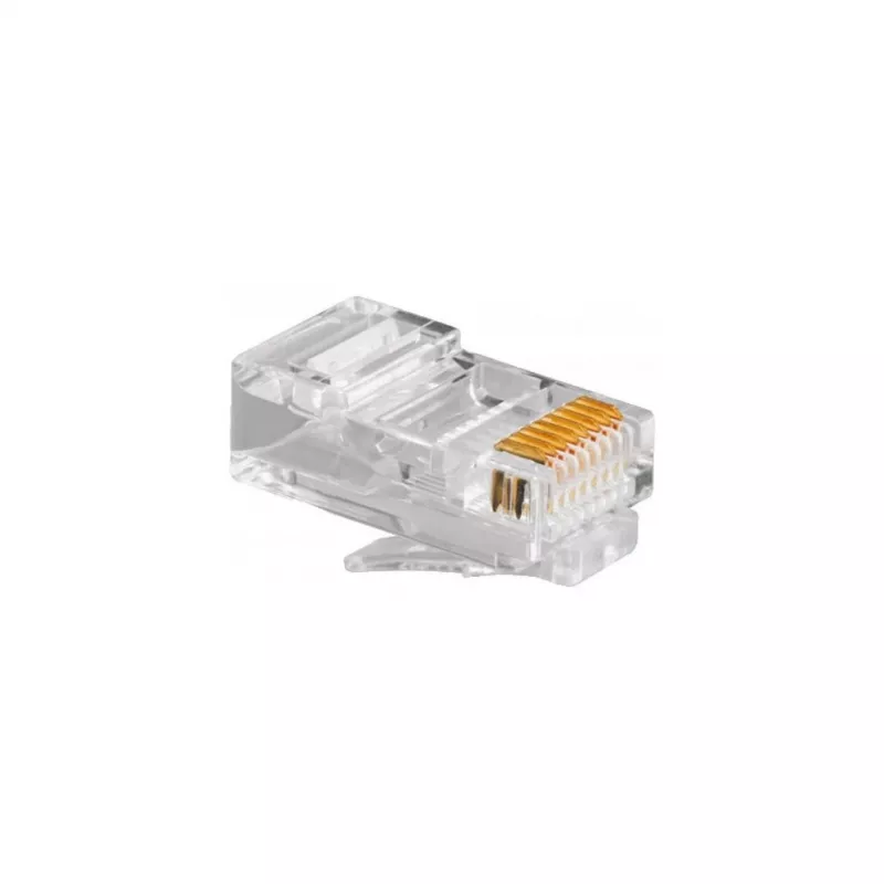Conector macho RJ45 GEMBIRD PLUG3UP6/100, Cat5, conector recto, transparente, contactos dorados, pack de 100