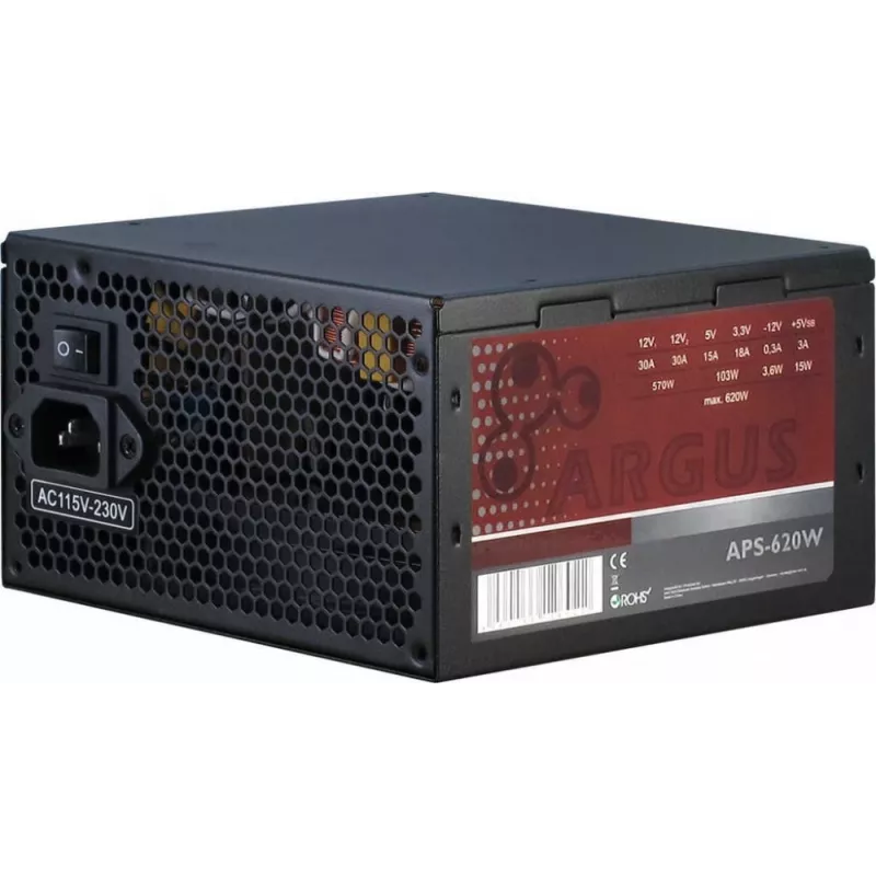 Fuente de alimentación Inter-Tech Argus APS 620 W 20+4 pin ATX ATX negra