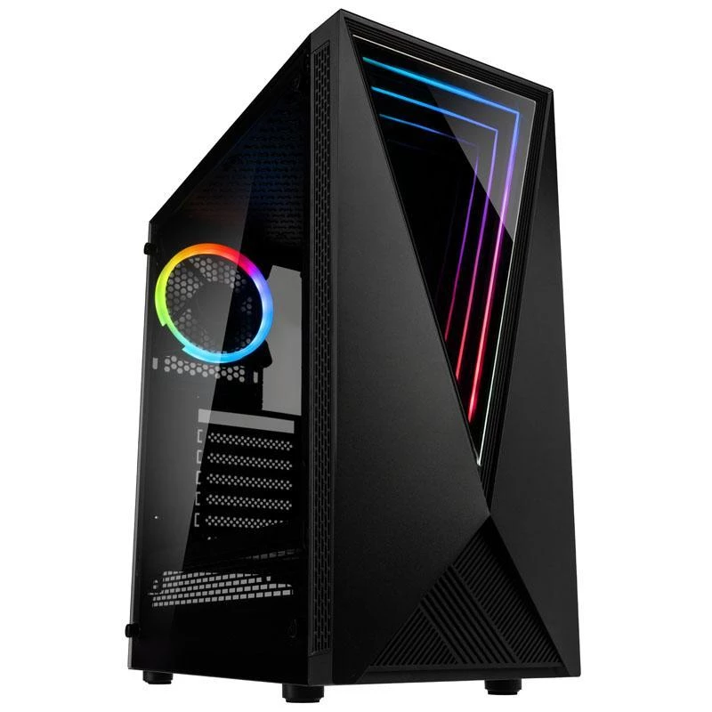 Kolink VOID RGB caja de PC torre, negra, con ventana, ventilador LED, filtro antipolvo
