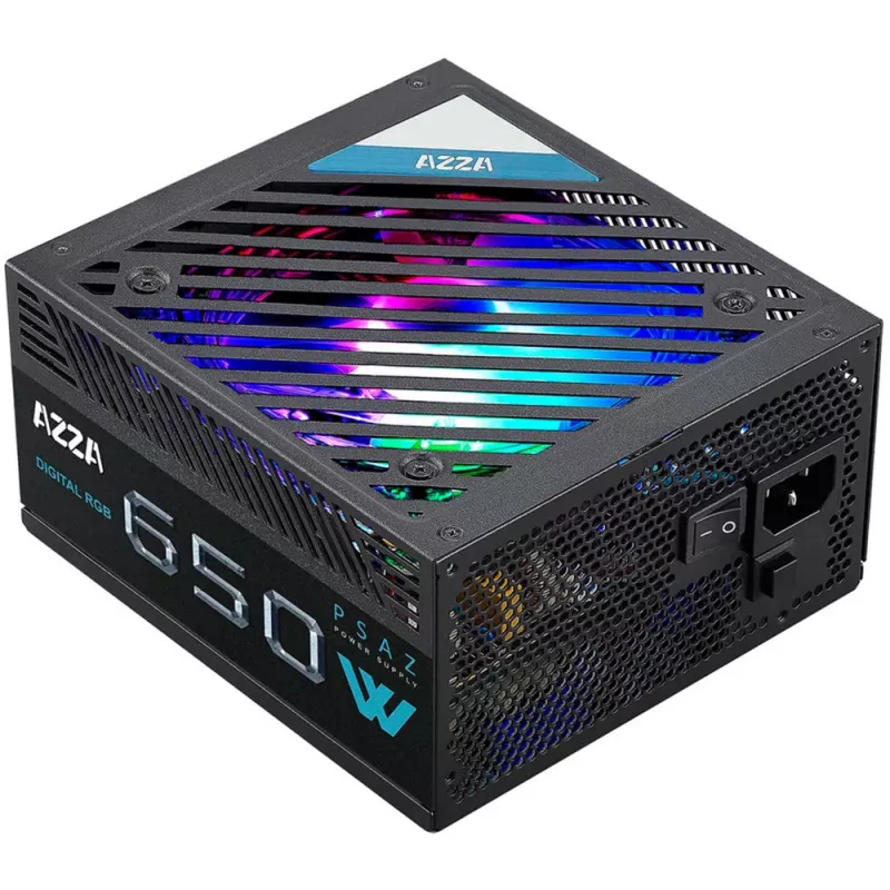 Azza PSAZ-650W(ARGB) fuente de alimentación 20+4 pol ATX ATX Negro