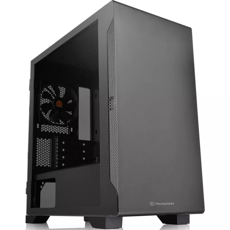 Caja de PC Thermaltake S100 TG Micro Tower negra