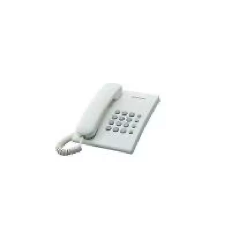 Panasonic KX-TS500PDW teléfono con cable, montable en pared, marcación por tonos/pulsos, blanco