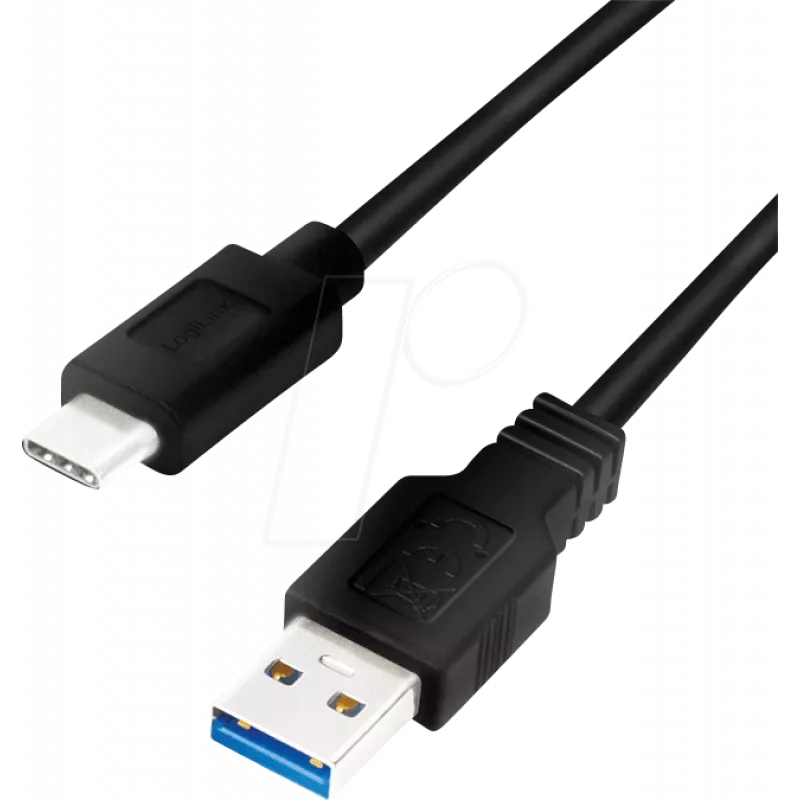 Logilink - Cable USB - USB Type A (H) a USB-C (M) - USB 3.2 Gen 1 - 3 A - 1 m - Negro (CU0168)