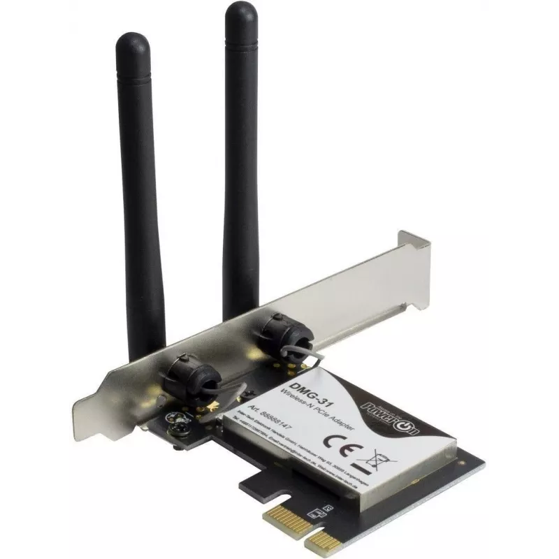 Inter-Tech DMG-31 - Interno - Inalámbrico - PCI Express - Wi-Fi - Wi-Fi 4 (802.11n) - 300 Mbit/s (88888147)