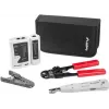 Set de herramientas de red LANBERG comprobador pelacables crimpadora NT-0301 – soporte para conector RJ-12