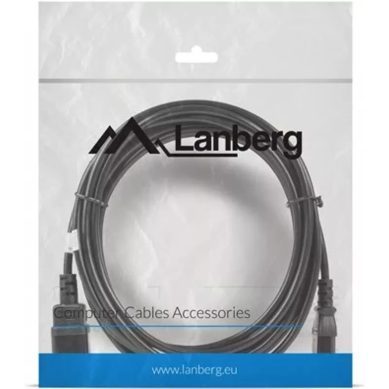 Cable de alimentación Lanberg C13-C14 VDE, 5 m distribuidor de corriente (ca-c13e-11cc-0050-bk)