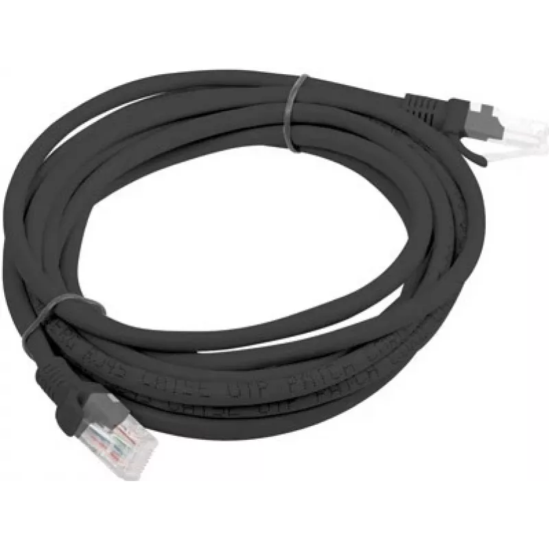 Cable de red UTP Lanberg PCU6-10CC-0300-BK (RJ45 - RJ45, 3m, UTP, Cat. 6, Color Negro) (PCU6-10CC-0300-BK)