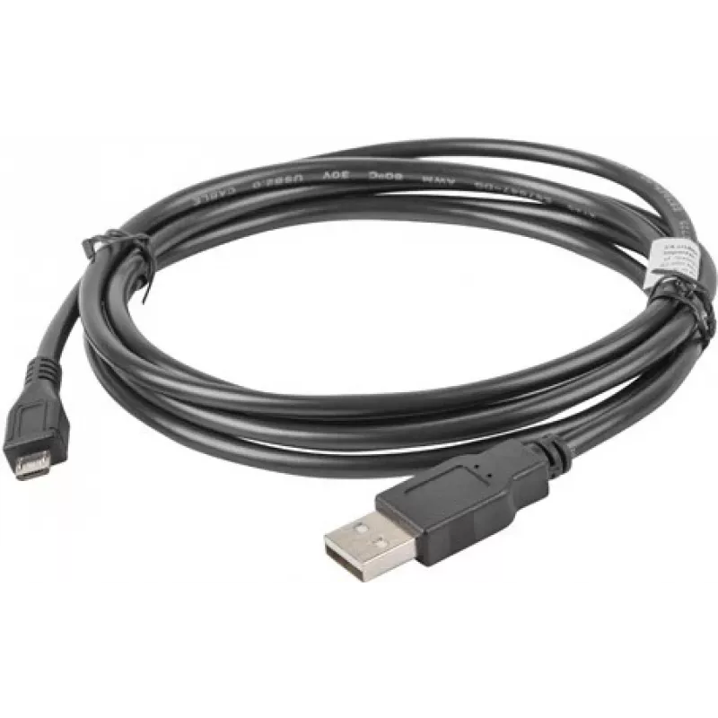 Cable USB 2.0 LANBERG CA-USBM-10CC-0018-BK, Micro-USB B a USB A, 1,8 m, negro