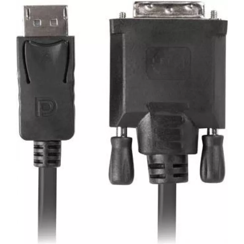 Adaptador de cable de vídeo LANBERG DisplayPort a DVI-D CA-DPDV-10CU-0018-BK, 1,8 m, negro