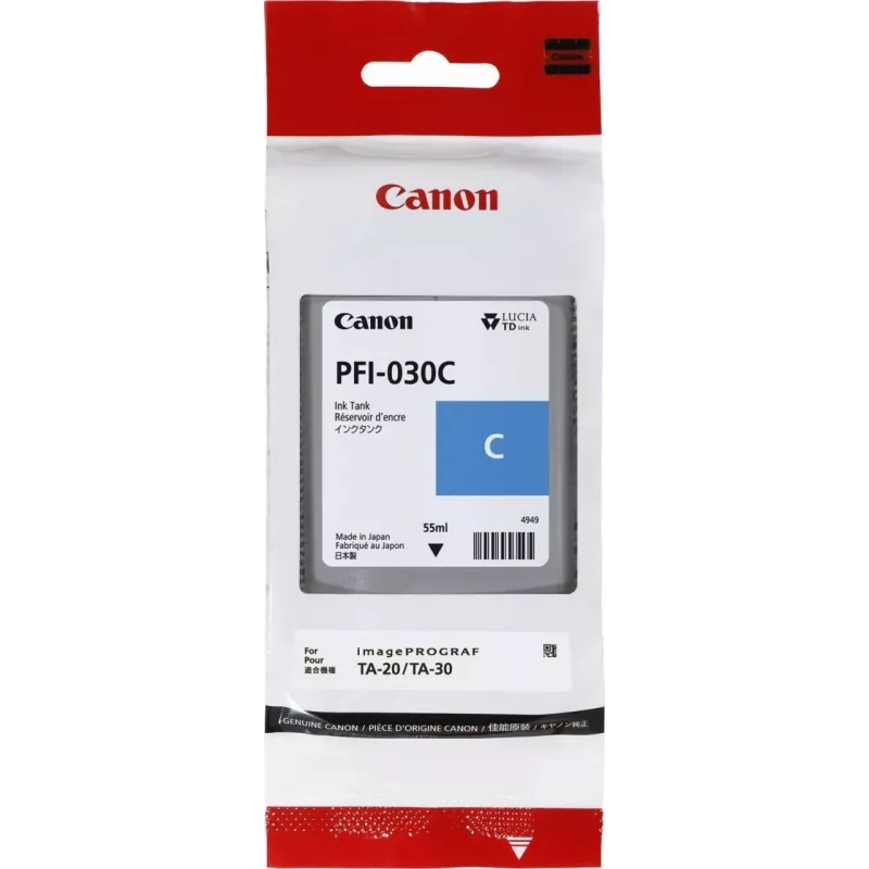 Cartucho de tinta Canon PFI-030C 1 ud. original cian