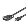 Goobay | Cable DVI-D/HDMI, niquelado | 50580 | Conector macho DVI-D Single-Link (18+1 pines) | Conector macho HDMI (tipo A) | 2 m
