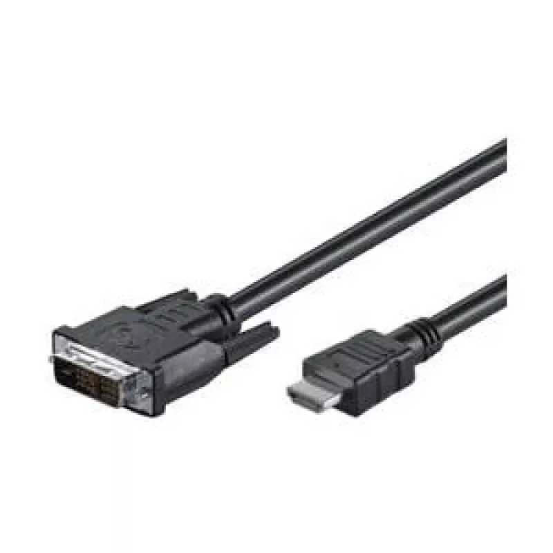 Goobay | Cable DVI-D/HDMI, niquelado | 50580 | Conector macho DVI-D Single-Link (18+1 pines) | Conector macho HDMI (tipo A) | 2 m