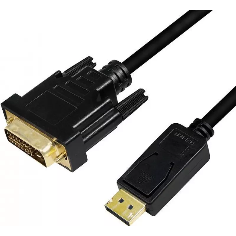 Adaptador de cable de vídeo LogiLink CV0132 DisplayPort a DVI 3 m negro