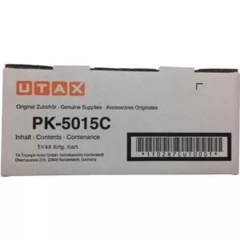 Utax 1T02R7CUT0 PK-5015C cartucho de tóner para P-C2650DW / P-C2655W, 3000 páginas, cian