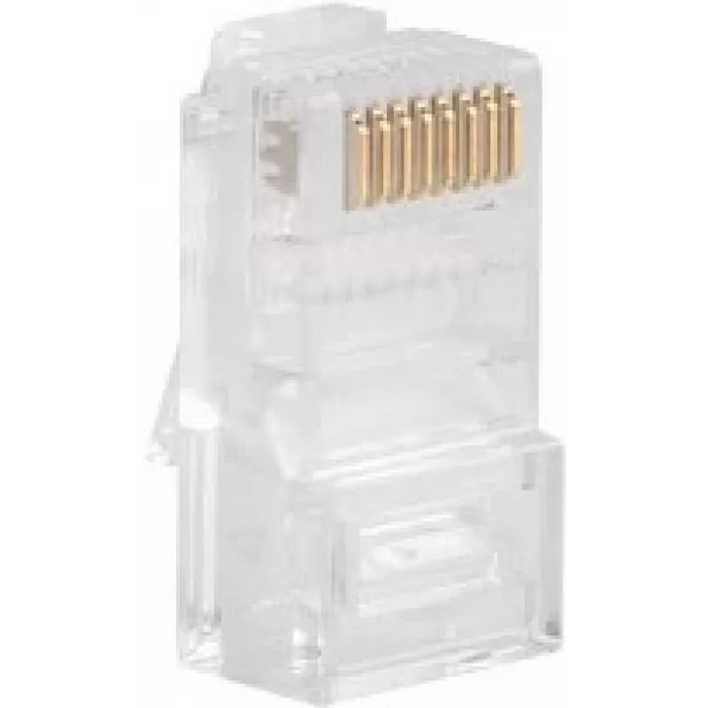 LANBERG conector de cable RJ-45 PLU-5000, apantallamiento U/UTP (UTP), blanco translúcido, pack de 100
