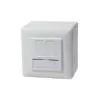 LogiLink NP0035A toma de red de superficie, 2× RJ45, CAT5e, apantallada, blanca