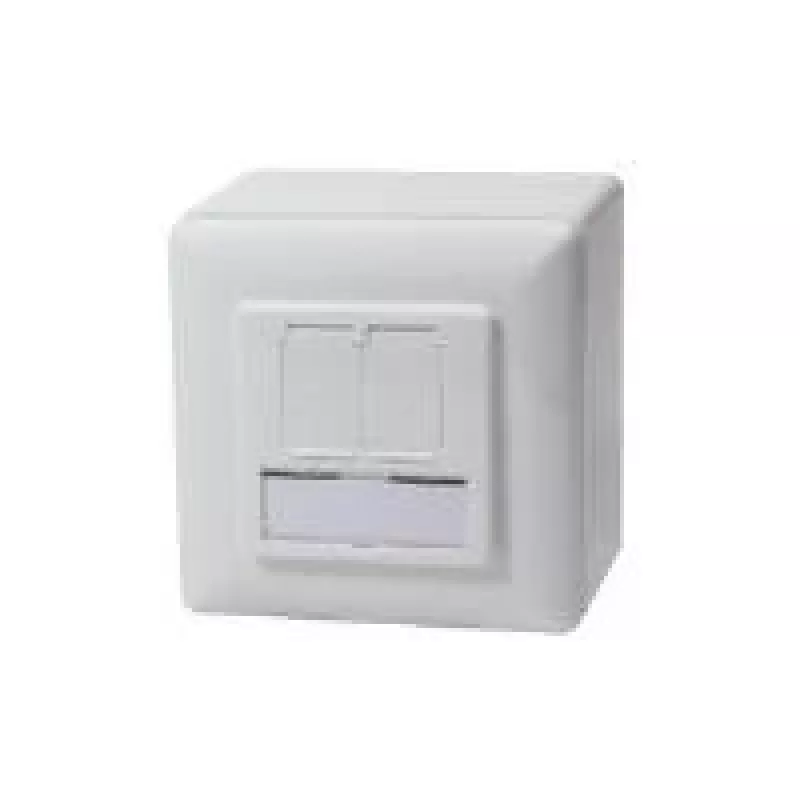 LogiLink NP0035A toma de red de superficie, 2× RJ45, CAT5e, apantallada, blanca
