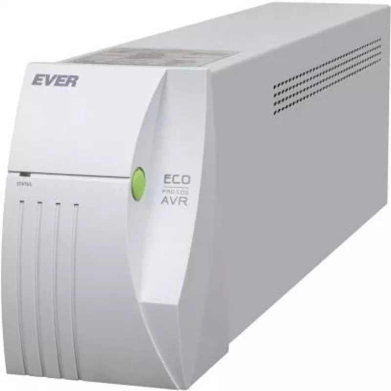 EVER ECO Pro 1000 AVR CDS - SAI - AC 230 V - 650 Watt - 1000 VA 5 Ah - USB - tomas de salida: 2 - Blanco