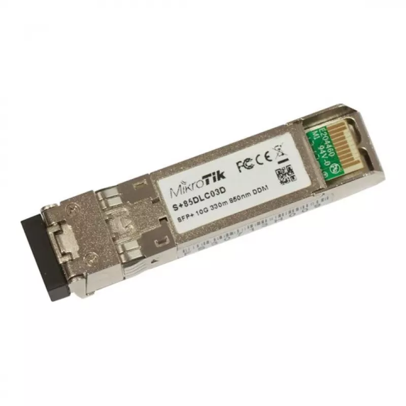 MikroTik S+85DLC03D - módulo transceptor SFP+ - 10 GigE - SFP+ / LC multimodo - hasta 300 m - 850 nm