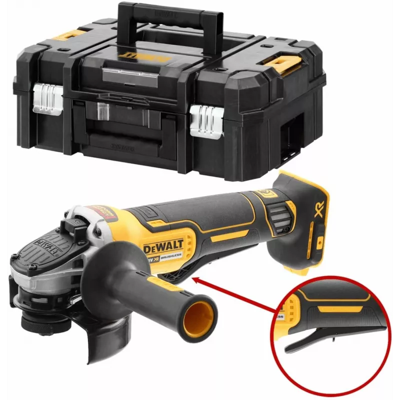 DeWALT DCG406N-XJ amoladora angular a batería, 18V XR, sin escobillas, 125 mm, interruptor de paleta, sin batería