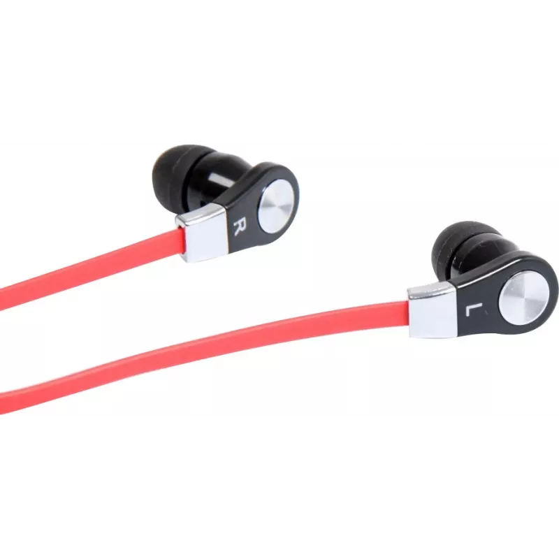 MAGICSOUND DS-2 - AURICULARES ESTÉREO CON MICRÓFONO, NEGRO-ROJO