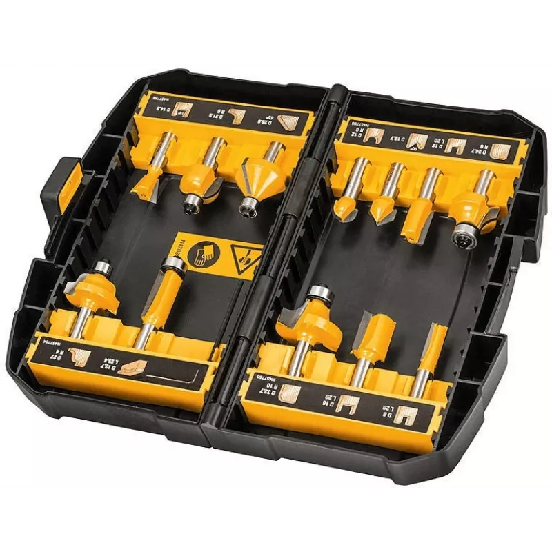 DeWalt DT90016-QZ juego de fresas, 12 piezas