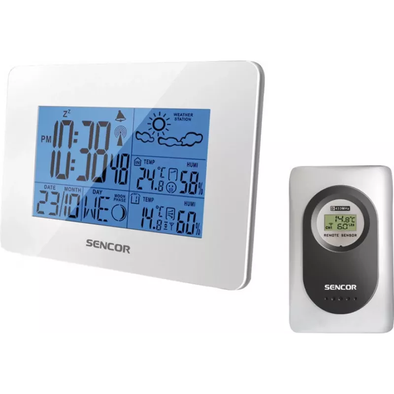 Sencor SWS 50/51 WH Estación meteorológica con sensor inalámbrico, blanca
