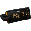 Radio reloj SENCOR SRC 330 OR — radio reloj FM con pantalla LED de 1,2 pulgadas, doble alarma, proyección roja 180°, temperatura interior, respaldo de batería