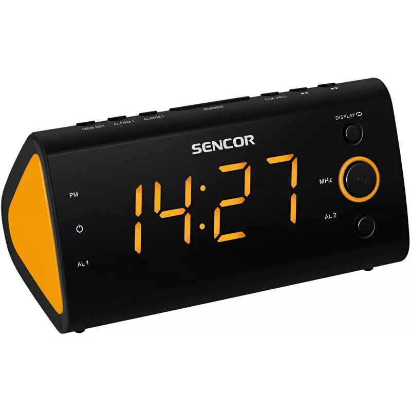 Radio reloj SENCOR SRC 170 — radio reloj PLL-FM, LED de 1,2 pulgadas, doble alarma, temperatura interior, respaldo de batería