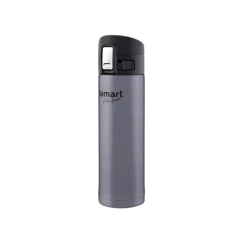 Vaso térmico LAMART LT4044 0,42 L acero inoxidable doble pared con aislamiento al vacío, tapa con botón, Ø 6,4 cm