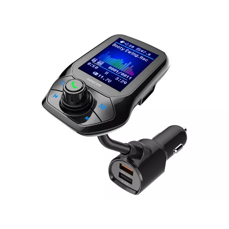 Sencor SWM 5858 BT Transmisor FM para coche, Bluetooth, MP3, USB, microSD