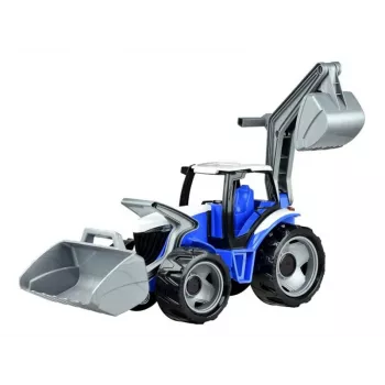 Lena GIGA TRUCKS Traktor con pala frontal, tractor, 3 año(s), plástico, azul, gris, blanco
