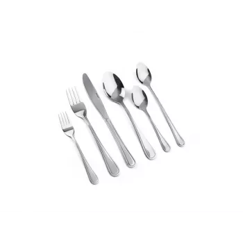 Cubertería LAMART LT5006 – cubertería de acero inoxidable de 48 piezas, incluye cucharas soperas, cuchillos, tenedores, cucharillas, tenedores de postre, cucharas largas