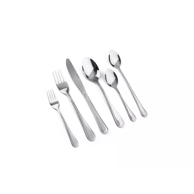 Cubertería LAMART LT5006 – cubertería de acero inoxidable de 48 piezas, incluye cucharas soperas, cuchillos, tenedores, cucharillas, tenedores de postre, cucharas largas
