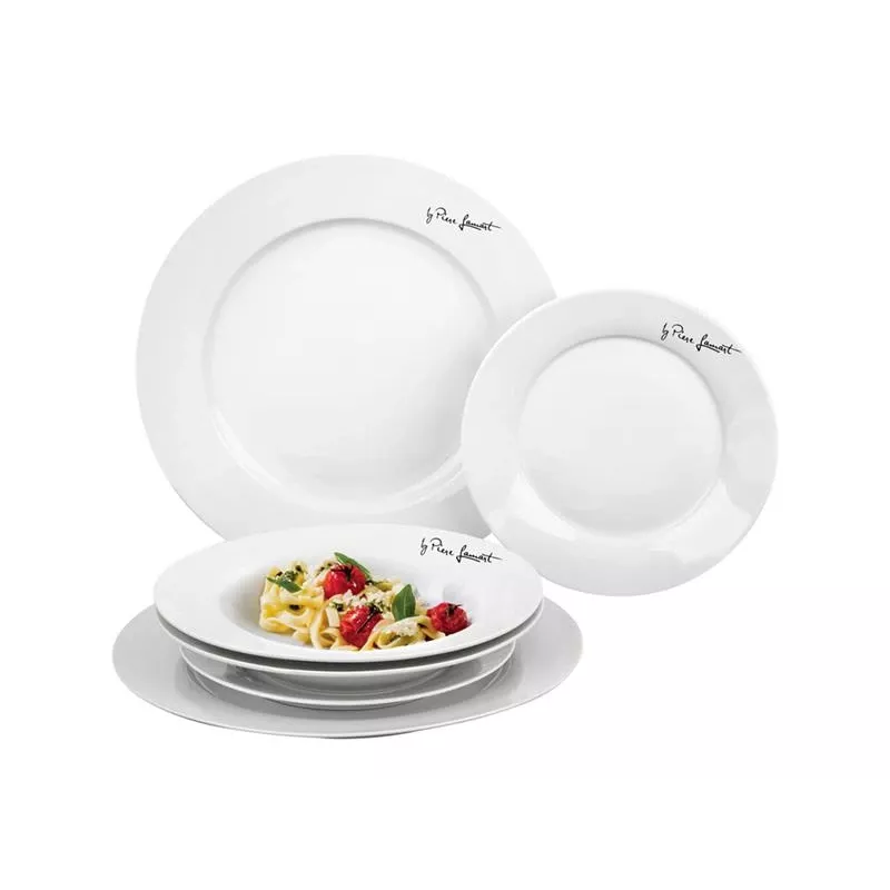 Vajilla de mesa Lamart LT9001 6 piezas porcelana blanca 3 personas